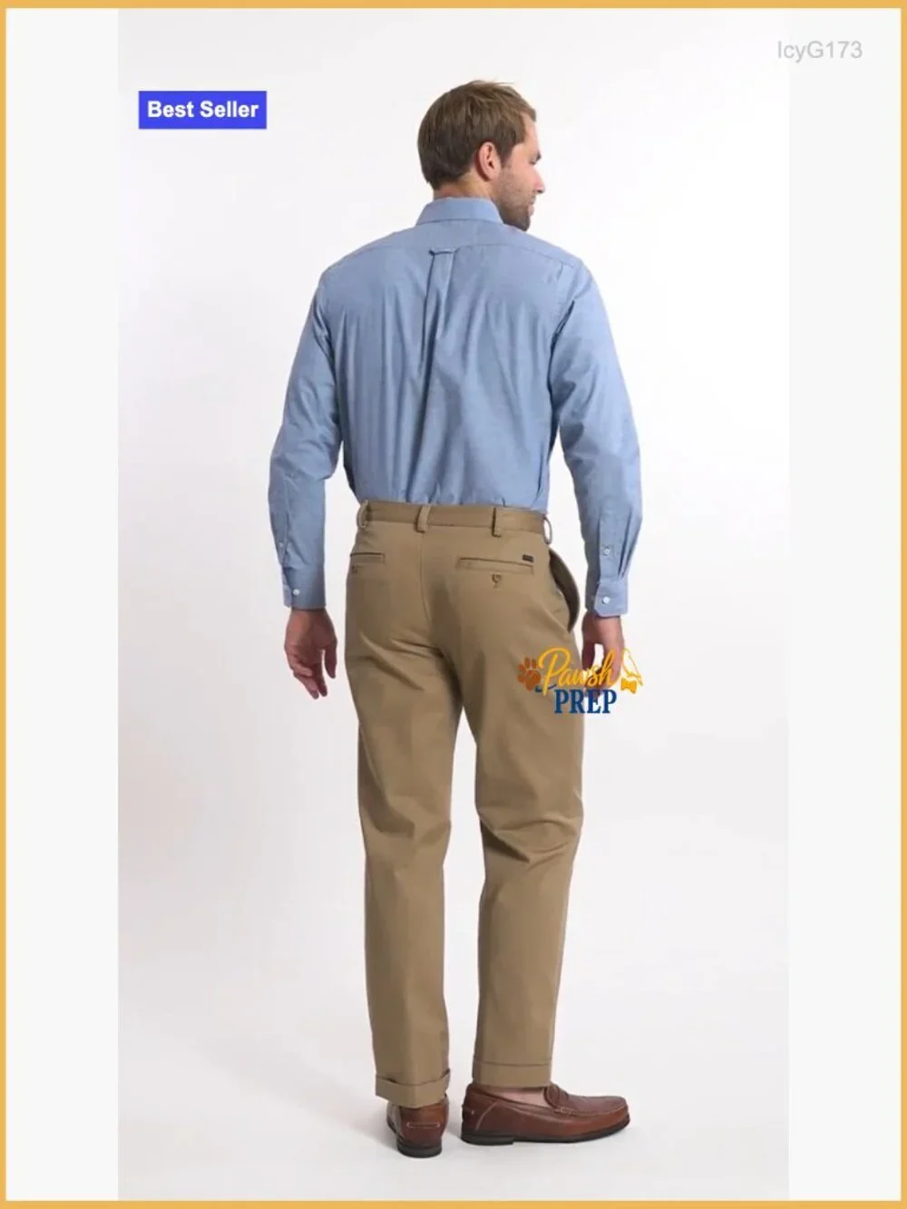 Double Pleated Classic Fit Chino Pants, Wrinkle-Free Cotton, Casual Dress Pants